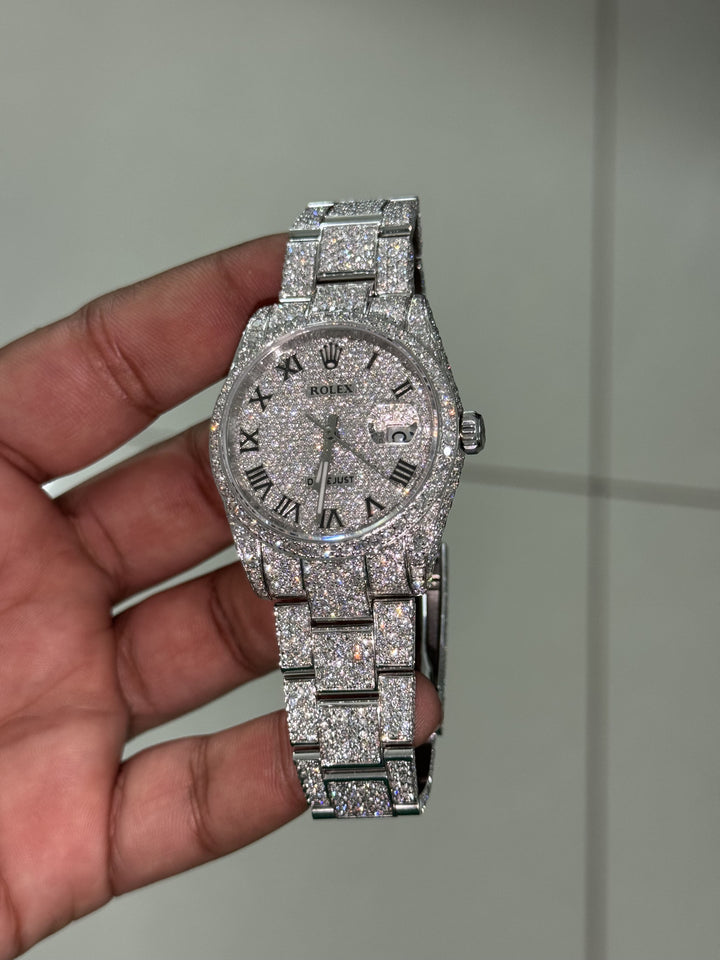 Moissanite Rolex Datejust 36mm Watch