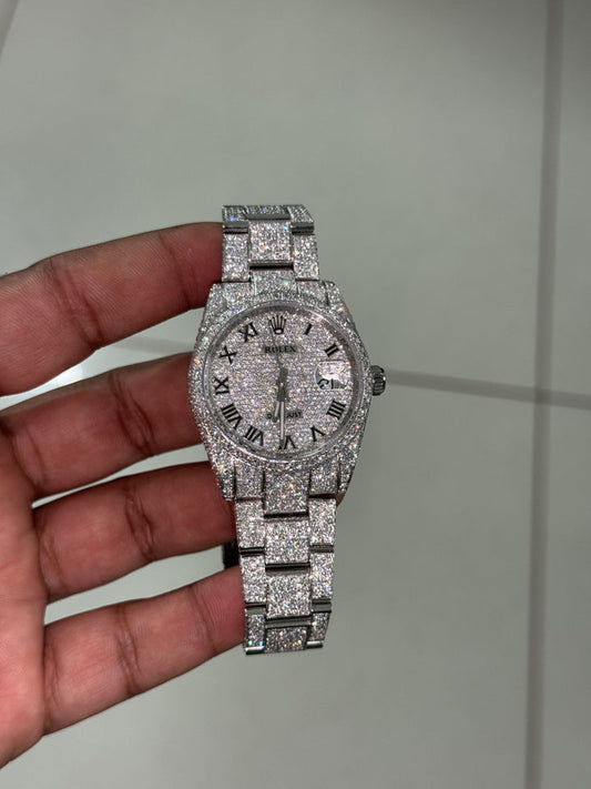 Moissanite Rolex Datejust 36mm Watch